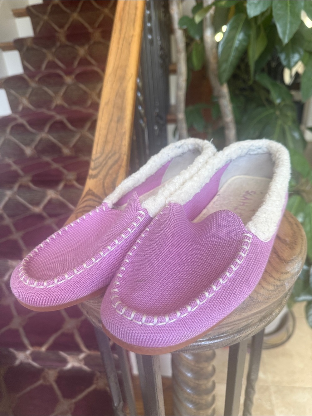 Rothy's Merino Slipper in a lavender knit preowned size 7 - Picture 2 of 9